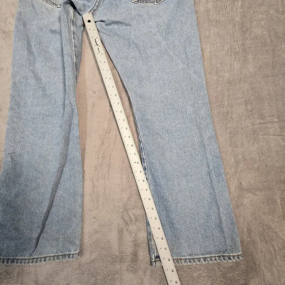 Y2K Levi’s 517 Jeans Mens 34x30 Light Wash Distressed Boot Cut Denim